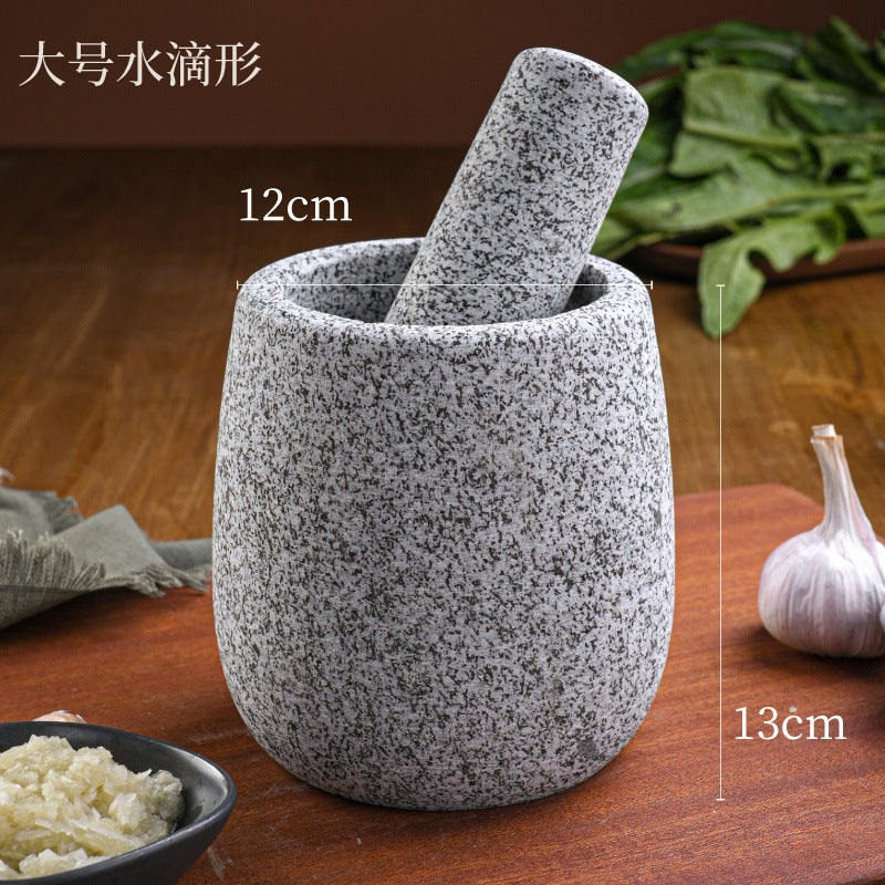 Household Garlic Mortar And Pestle Natural Stone Grinding Jar For Grinding Garlic Paste Original Stone Grinding Garlic Press Stone Mortar - Image 1